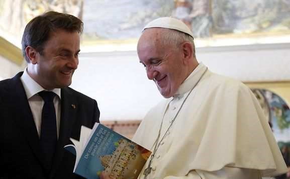 Papa Francisco e Xavier Bettel
